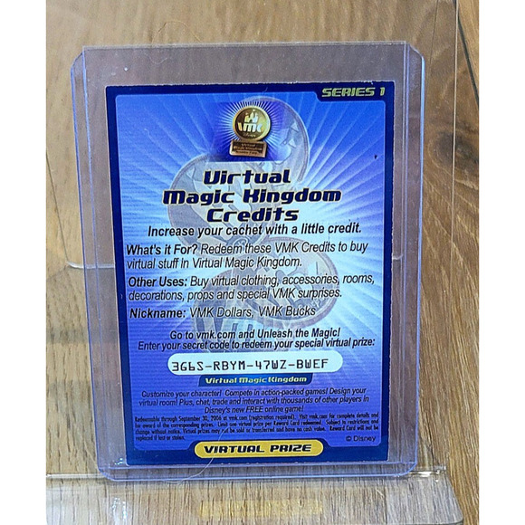 Rare Virtual Magic Kingdom VMK Credits Card - Picture 2 of 2